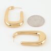 Polished Cubic Hoop Earrings - Angular Geometric Hoops