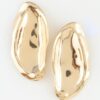 Hammered Drop Earrings with Organic Silhouette