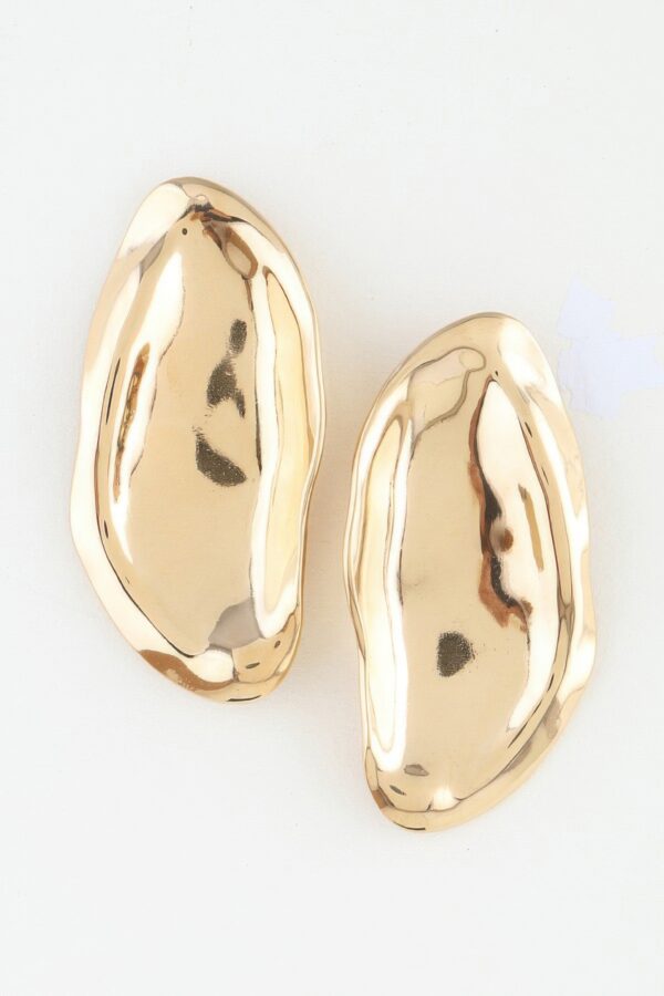 Hammered Drop Earrings with Organic Silhouette