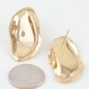 Hammered Drop Earrings with Organic Silhouette