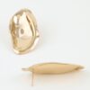 Hammered Drop Earrings with Organic Silhouette