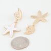 Starfish Drop Earrings with Nautilus Shell Stud