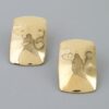 Hammered Rectangular Frame Stud Earrings