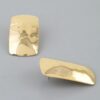 Hammered Rectangular Frame Stud Earrings