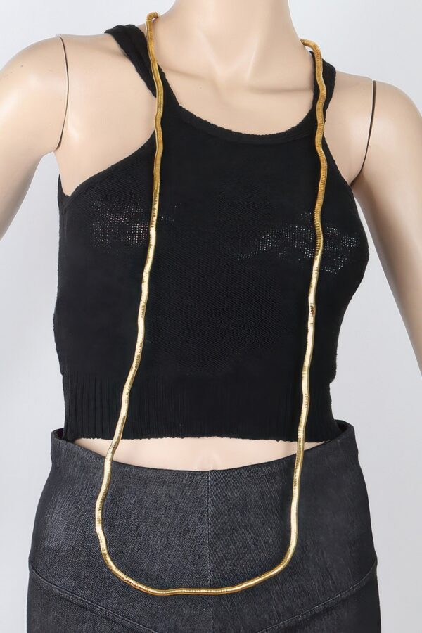 Polished Tube Chain Layered Statement Necklace