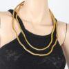 Polished Tube Chain Layered Statement Necklace
