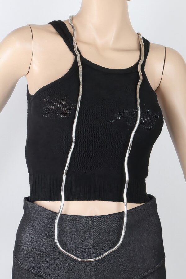 Polished Tube Chain Layered Statement Necklace