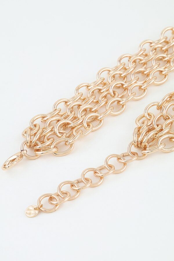 Layered Polished Oval-Link Choker Necklace