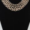 Layered Polished Oval-Link Choker Necklace