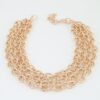 Layered Polished Oval-Link Choker Necklace