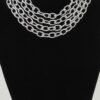 Layered Polished Oval-Link Choker Necklace