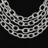 Layered Polished Oval-Link Choker Necklace