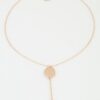 Double Pendant Drop Necklace - Organic Layered 16"