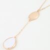 Double Pendant Drop Necklace - Organic Layered 16"