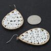 Teardrop Pearl Drop Earrings - Faux Pearl Detail