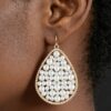Teardrop Pearl Drop Earrings - Faux Pearl Detail