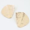 Hammered Leaf Stud Earrings – Oversized Organic Shape