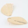 Hammered Leaf Stud Earrings - Oversized Organic Shape