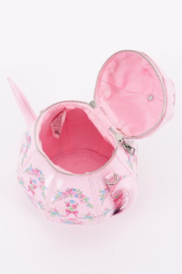 Teapot-Shaped Novelty Bag with Pearl Handle