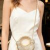 Mini Acrylic Clutch – Curved Textured High-Gloss
