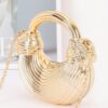 Mini Acrylic Clutch - Curved Textured High-Gloss