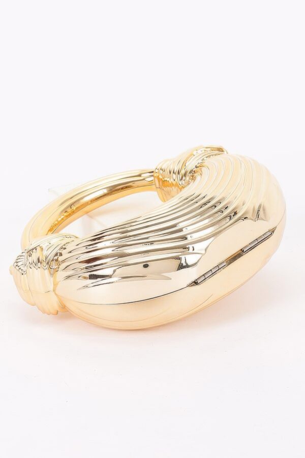 Mini Acrylic Clutch - Curved Textured High-Gloss