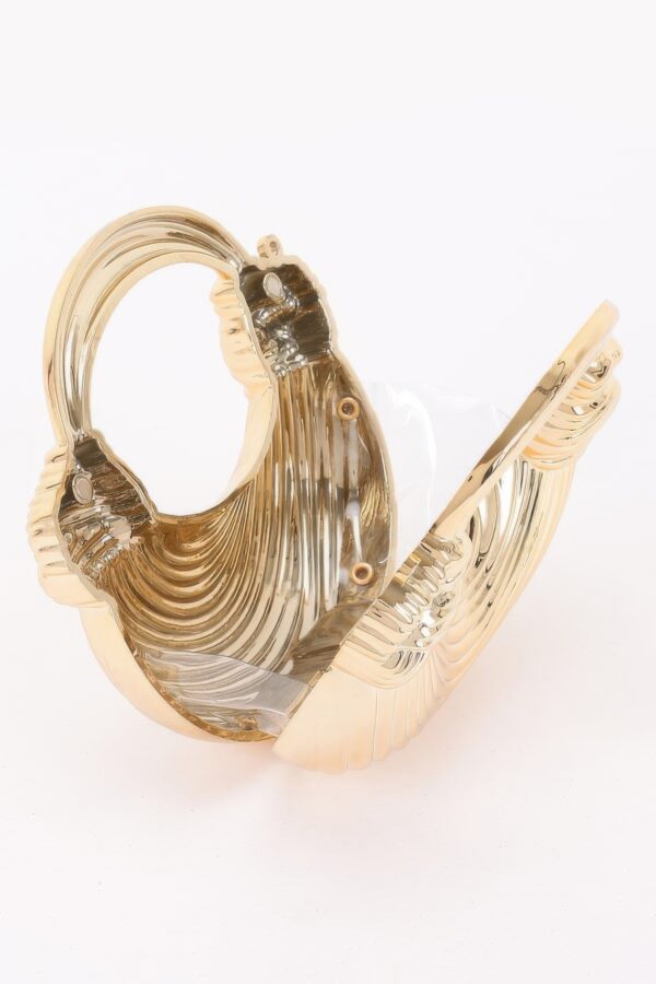 Mini Acrylic Clutch - Curved Textured High-Gloss