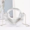 Mini Acrylic Clutch - Curved Textured High-Gloss