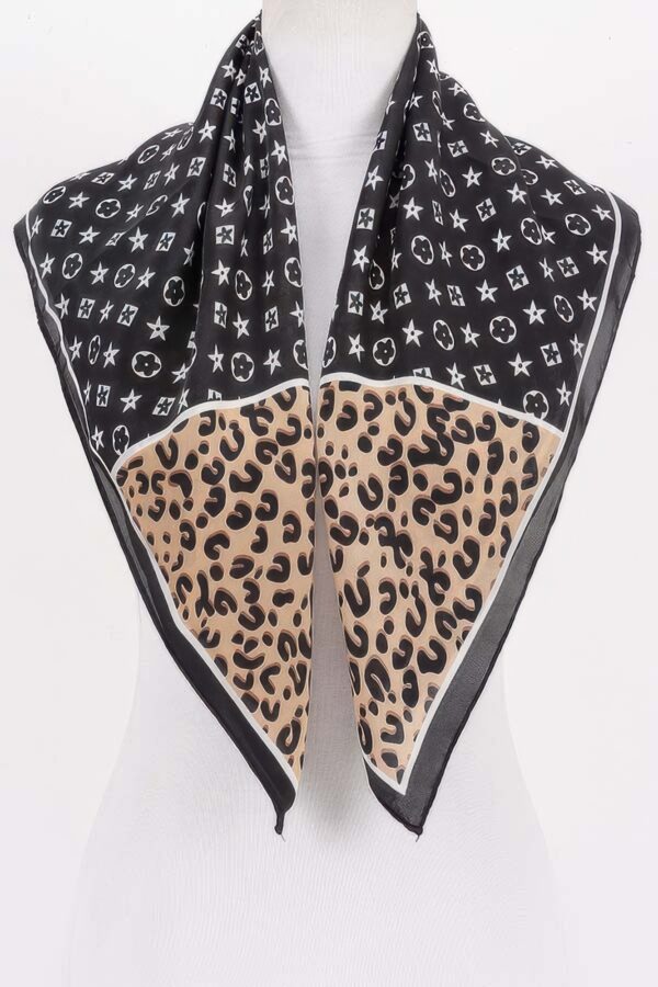 Star & Leopard Multi-Print Bandana
