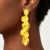 Blossom Petal Drop Earrings – Matte Cascading Design