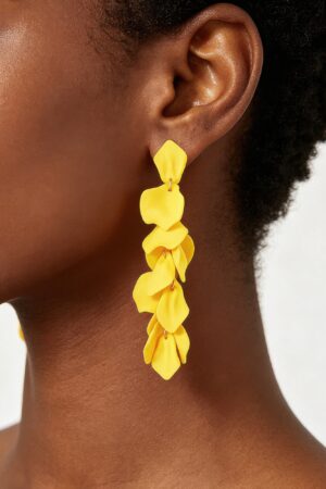 Blossom Petal Drop Earrings – Matte Cascading Design