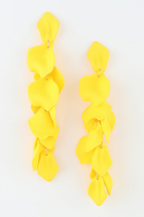 Blossom Petal Drop Earrings - Matte Cascading Design