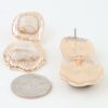 Hammered Metal Marble Stone Drop Earrings