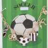 Varsity Soccer Charm Necklace with Pearl Accent