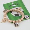 Soccer Charm Bracelet - Beaded Game Day Charms