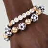 Goal Getter Soccer Bracelet Set - Beaded Stretch Stack