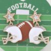 Game Day Helmet Drop Earrings – Crystal Star Studs