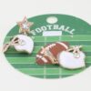 Game Day Helmet Drop Earrings - Crystal Star Studs