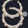 Bamboo Metal 10cm Hoop Earrings - Textured Oversized Hoops
