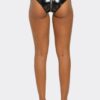 Zip Tease High-Waist Glossy Faux-Leather Shorts