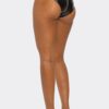 Zip Tease High-Waist Glossy Faux-Leather Shorts