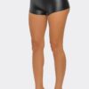 Look My Way Faux Leather Shorts – Glossy Finish