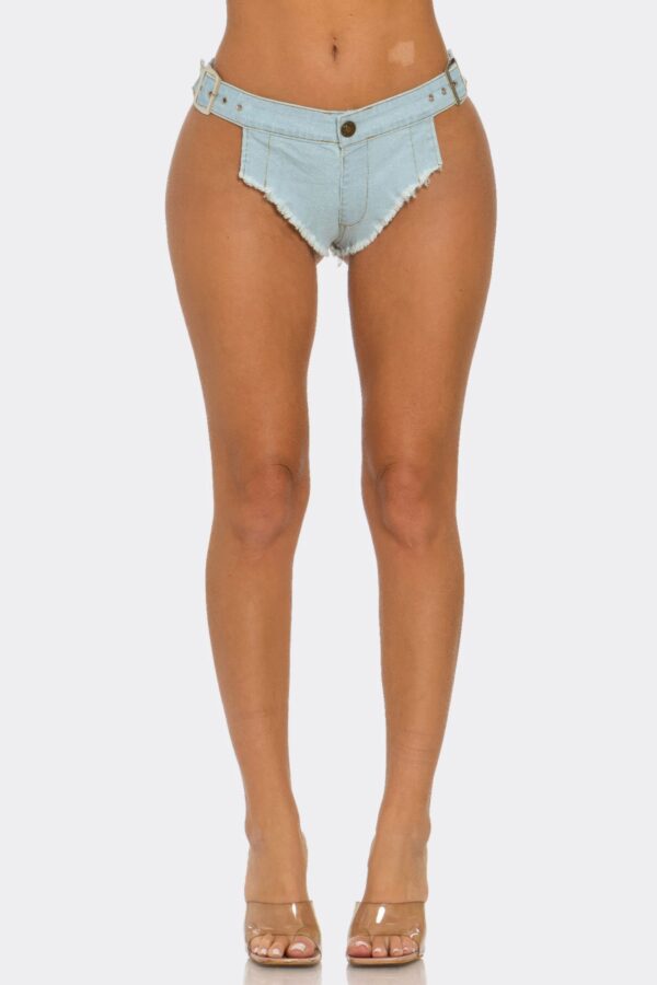 Cheeky Blues Ultra-Mini Denim Shorts – Raw Hem