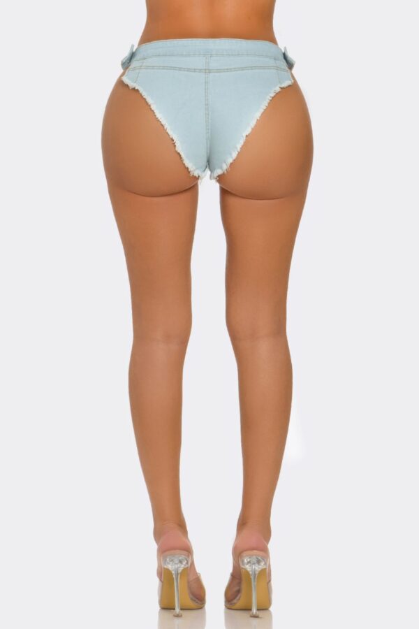 Cheeky Blues Ultra-Mini Denim Shorts - Raw Hem