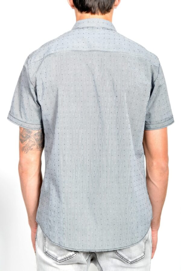 Men's Patterned Short-Sleeve Button Shirt - Cotton Blend