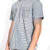 Men's Patterned Short-Sleeve Button Shirt - Cotton Blend