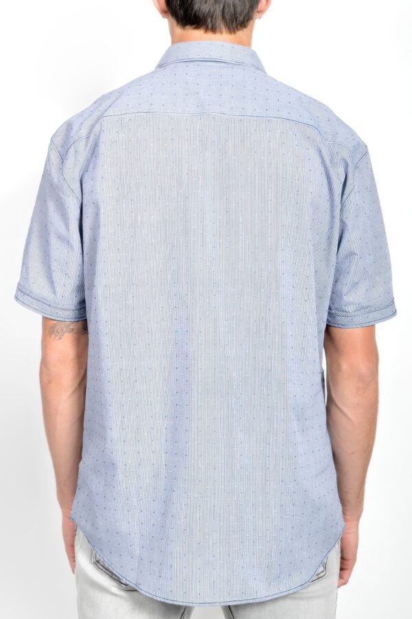 Men's Patterned Short-Sleeve Button Shirt - Cotton Blend
