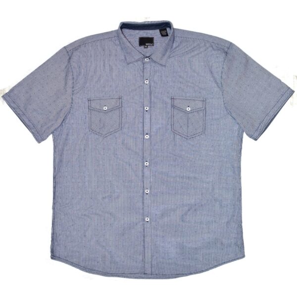 Men's Patterned Short-Sleeve Button Shirt - Cotton Blend