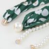 Scarf Beaded Choker Necklace - Geometric Scarf Accent