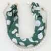 Scarf Beaded Choker Necklace - Geometric Scarf Accent